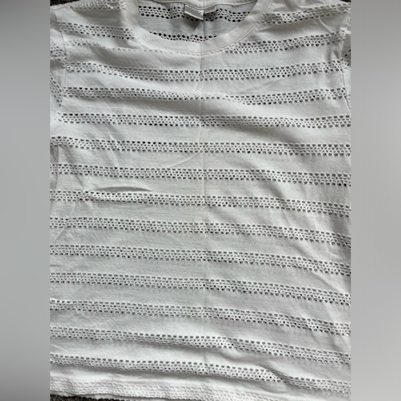 TEXTURED WHITE T-SHIRT - Picture 2 of 2